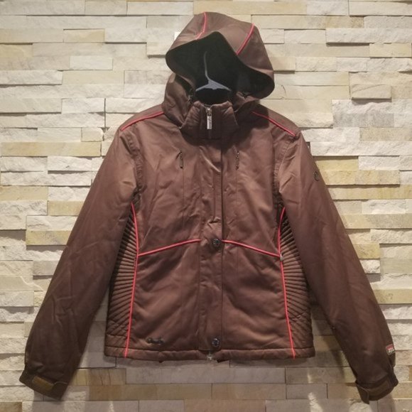 SPYDER Women's Brown Ski Coat size 8 - Picture 1 of 2